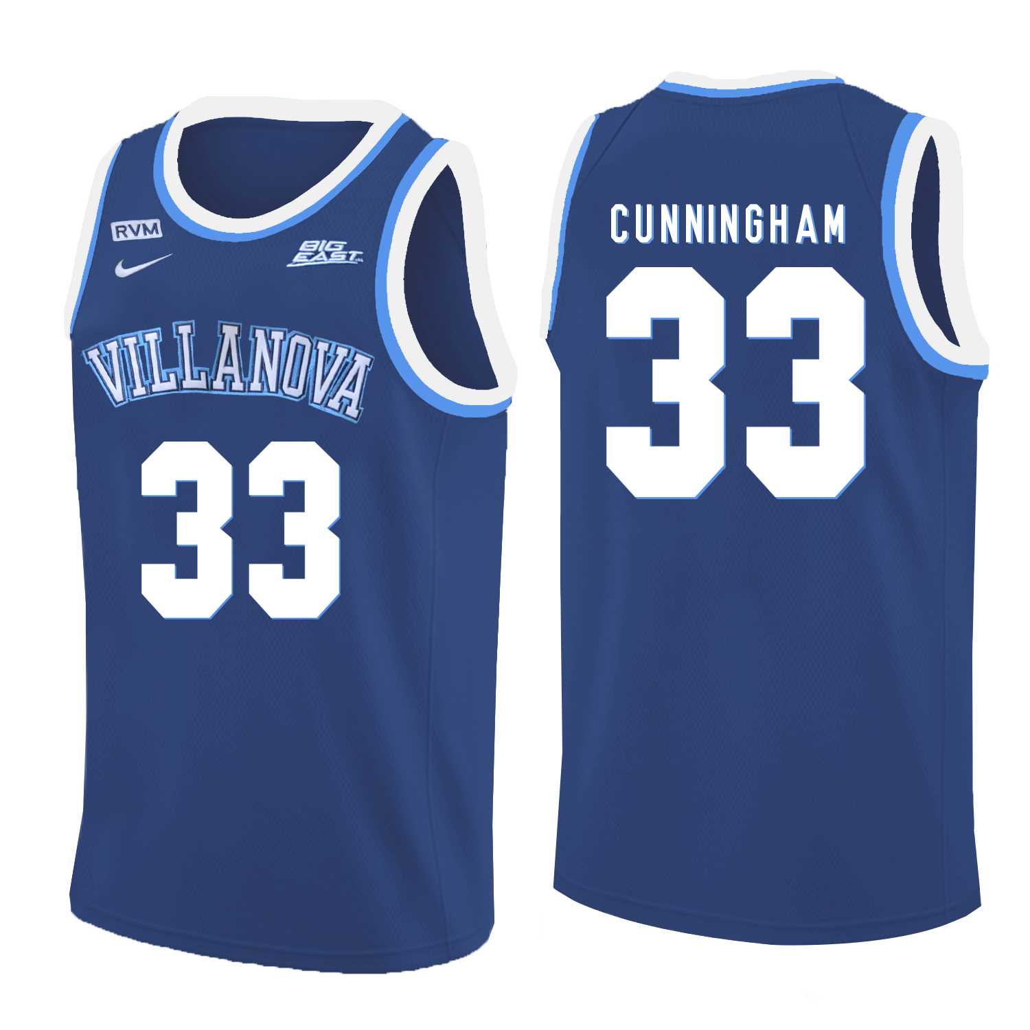 Villanova Wildcats 33 Dante Cunningham Blue College Basketball Jersey Dzhi